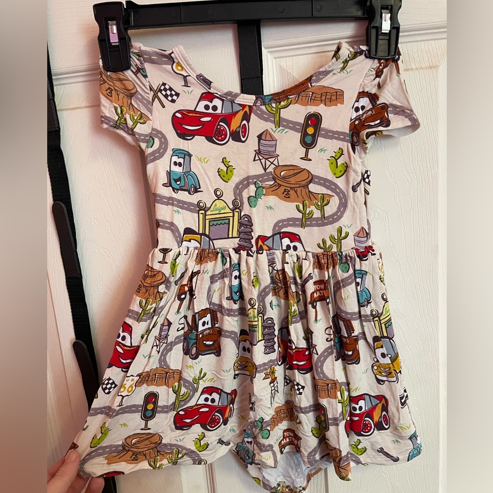 Little Sleepies Disney Cars twirl dress bodysuit 18-24M